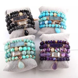Tranquil beaded bracelet set